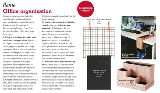 Desk Organiser featured at The Canberra Weekly Magazine - Woodyoubuy