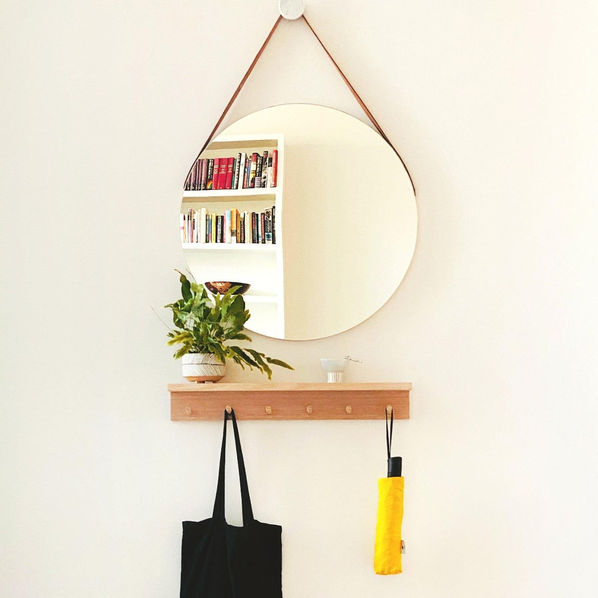 This is a 60cm Tasmanian Oak Hallway Shelf