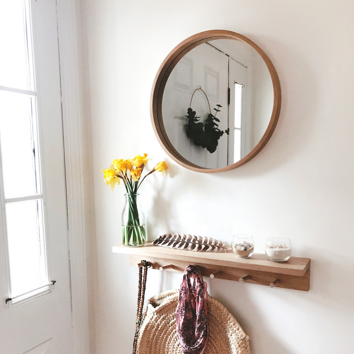 Hallway Shelf (Oak) 60cm - Woodyoubuy