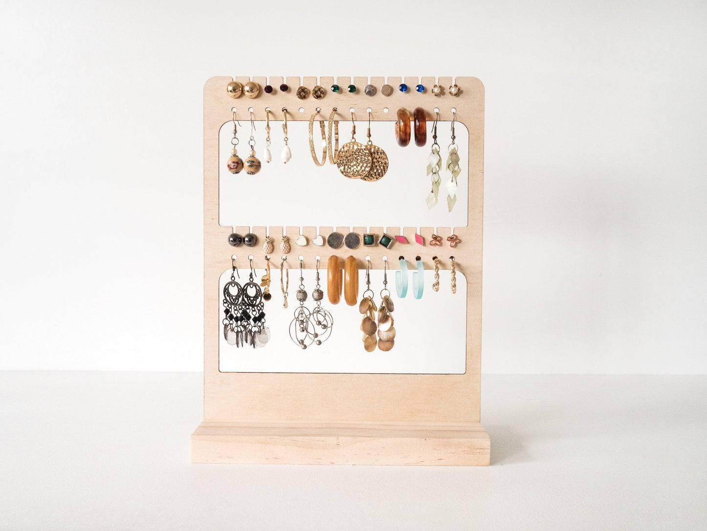 Jewellery Organiser Stand for Earrings, Necklaces, Bracelets - Woodyoubuy