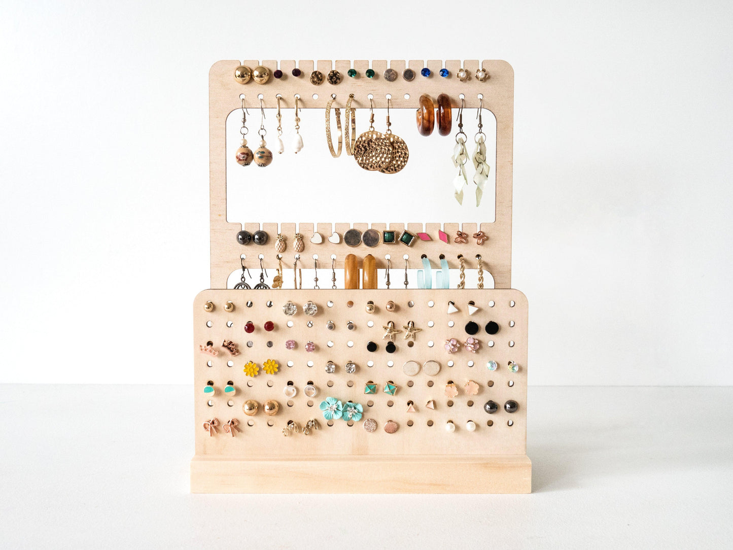 Jewellery Organiser Stand for Earrings, Necklaces, Bracelets - Woodyoubuy