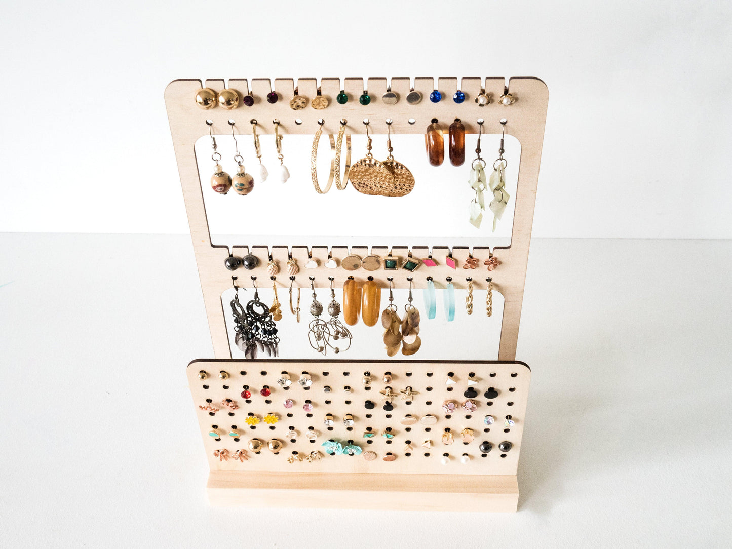 Two Earring Boards in One (Mini + Big Display holder) - Woodyoubuy