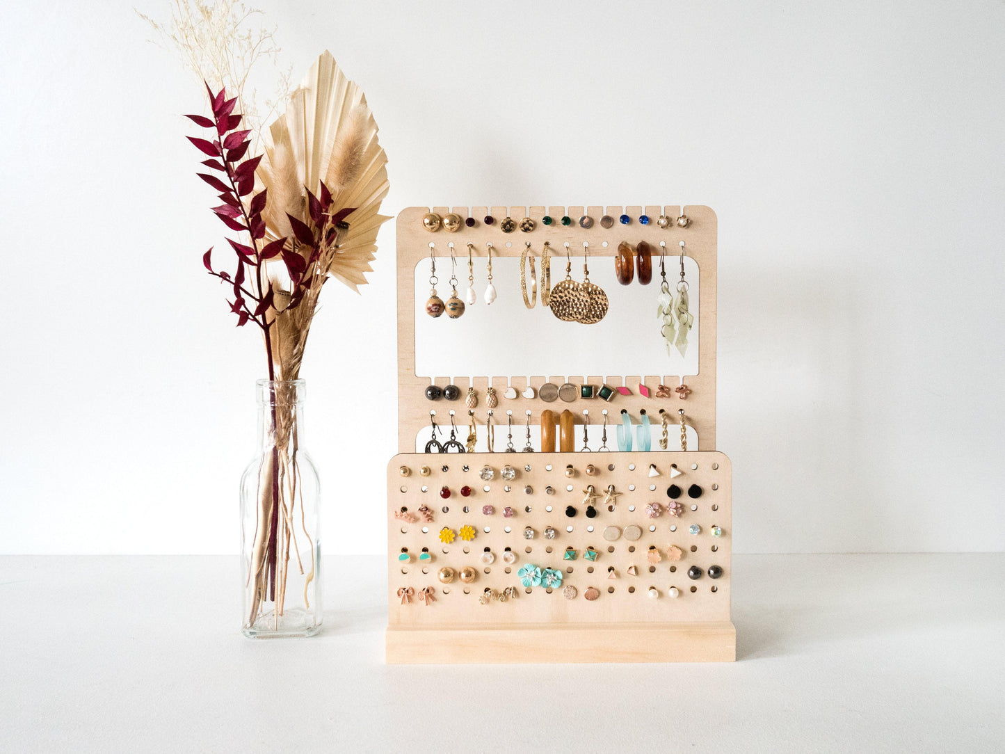 Two Earring Boards in One (Mini + Big Display holder) - Woodyoubuy