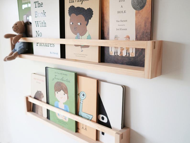 Kids Bookshelf with Flat Peg (Pine) Natural Wood Colour - Woodyoubuy