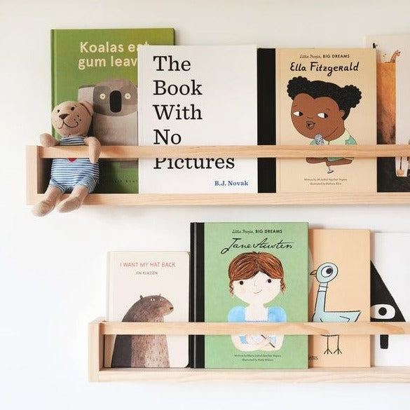 Kids Bookshelf with Flat Peg (Pine) Natural Wood Colour - Woodyoubuy