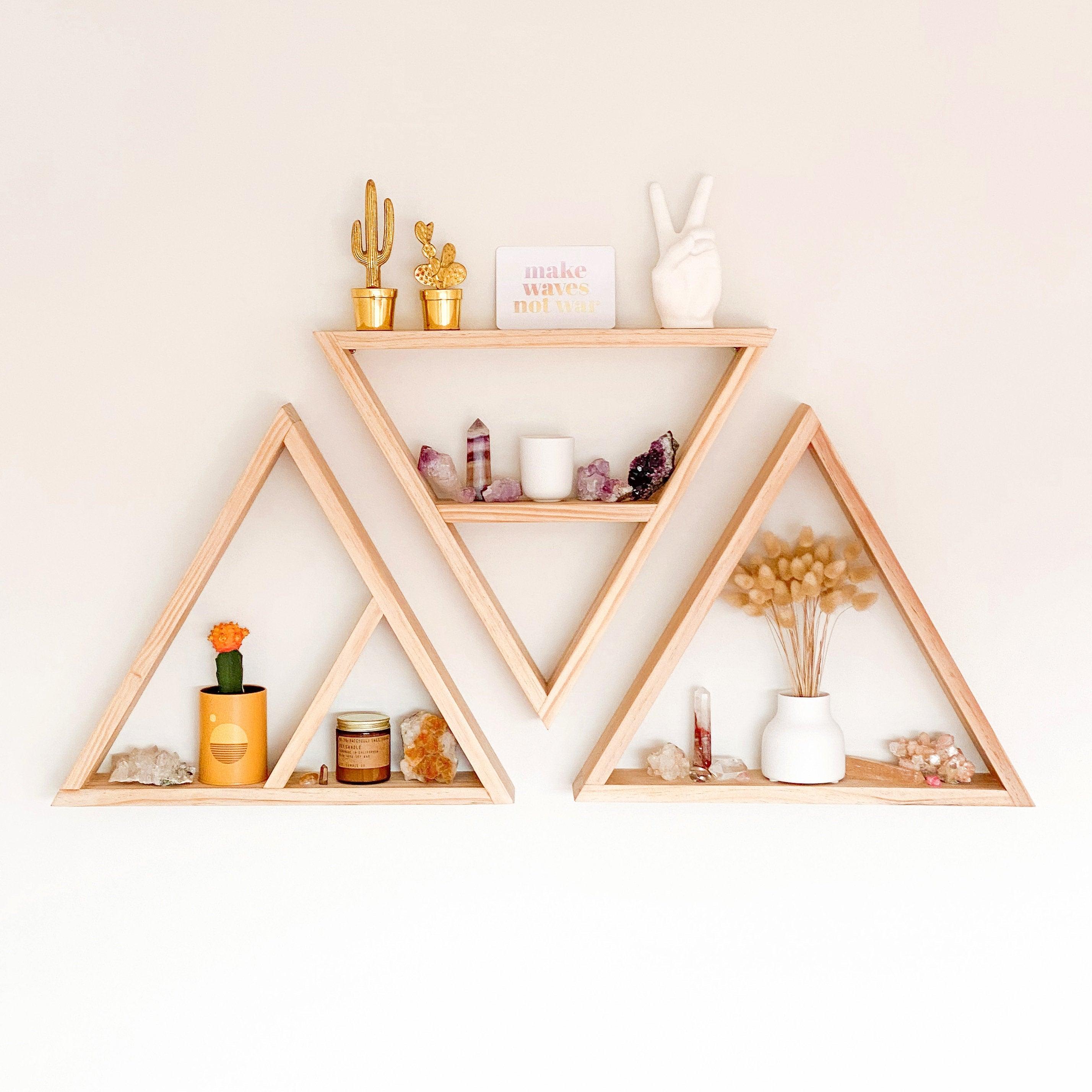 Triangular bookshelf deals