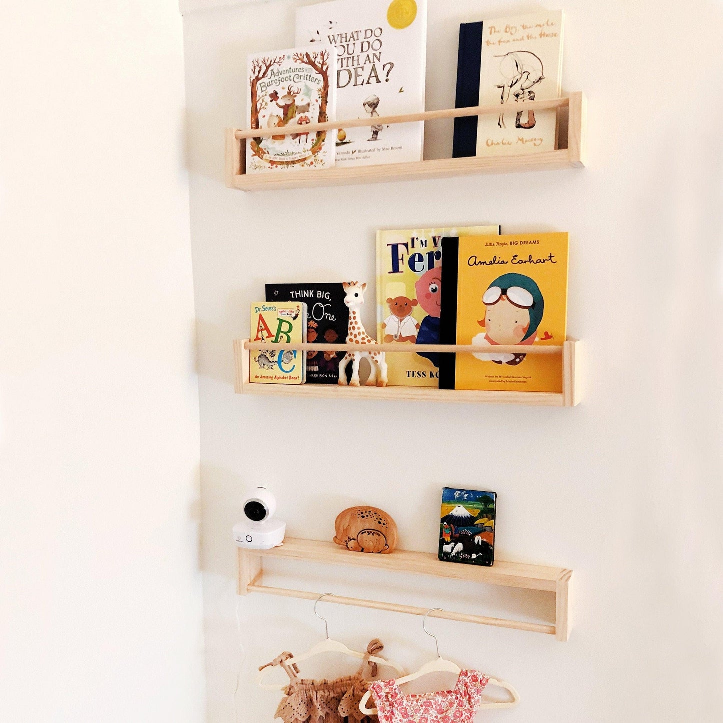 Kids bookshelf and clothes rack set - Woodyoubuy