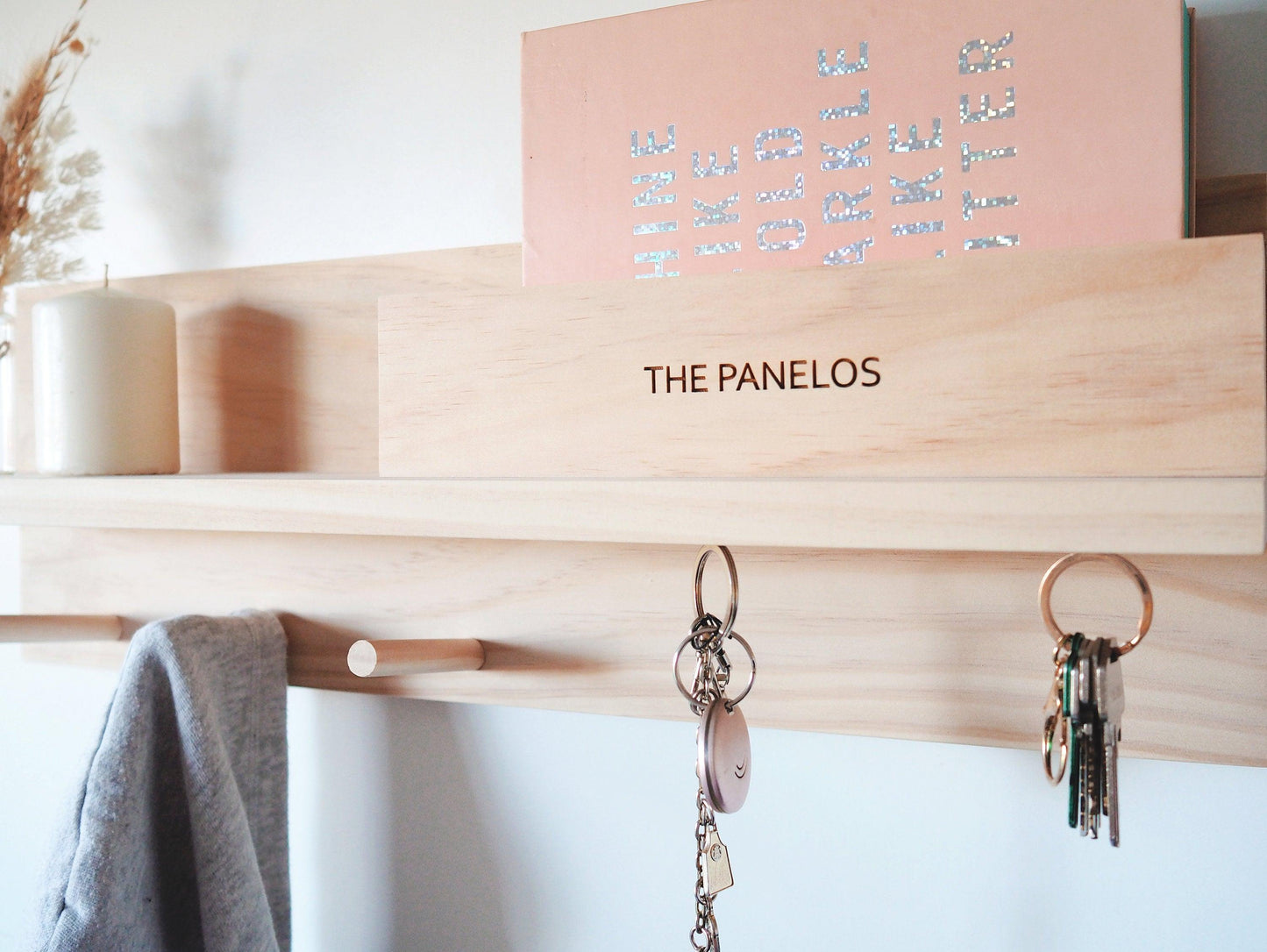 Personalised wood floating shelf - Woodyoubuy