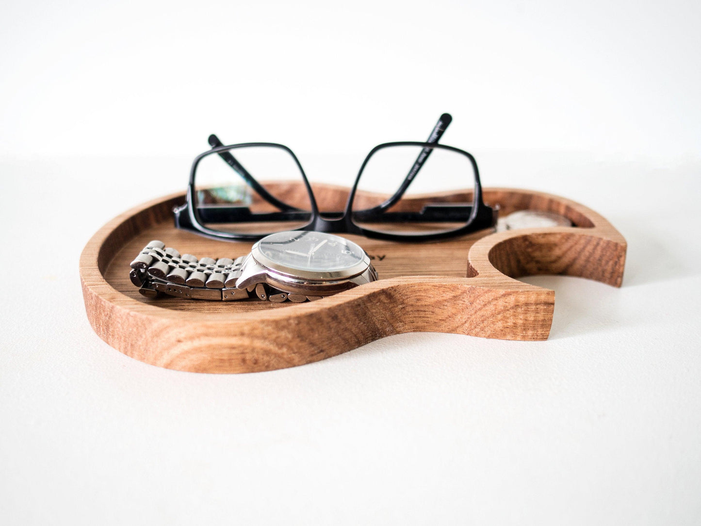 Guitar Catchall Tray (Oak) - Woodyoubuy