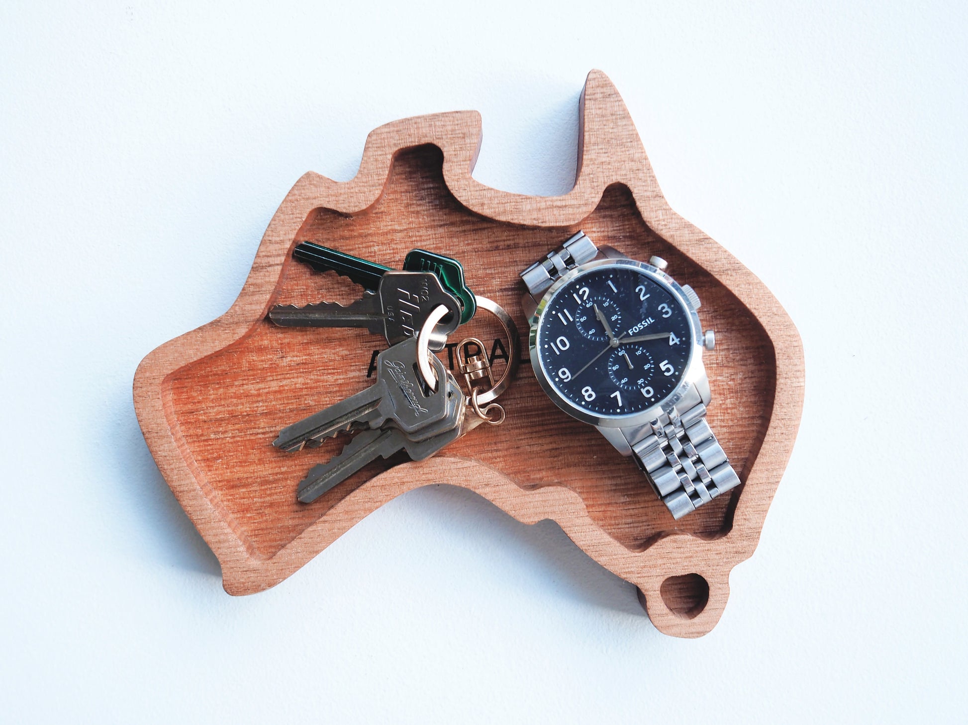 Australia Shape Dish Tray - Australia Valet Tray, Wooden Anniversary Gift, Personalised Valet Tray, Housewarming Gift, Entryway Organiser