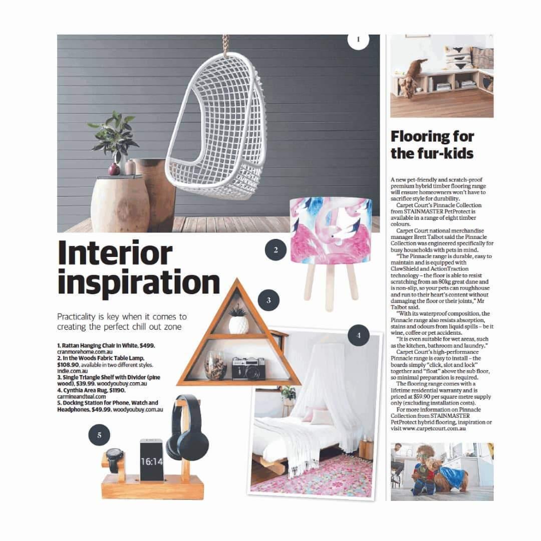 Triangle Shelf and Docking Station featured at the Courier Mail - Woodyoubuy