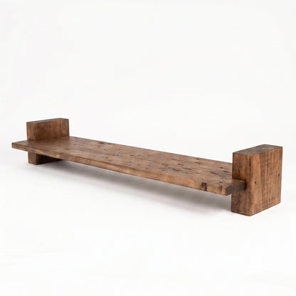 Handcrafted Rustic Timber Shelf (With Chunky Interlocking Wood Brackets)