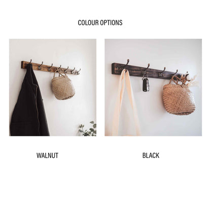 Rustic Wall Coat Rack - Wall Mounted Coat Rack, Vintage Coat Rack, Wall Entryway Coat Peg Rail, Rustic Farmhouse Decor