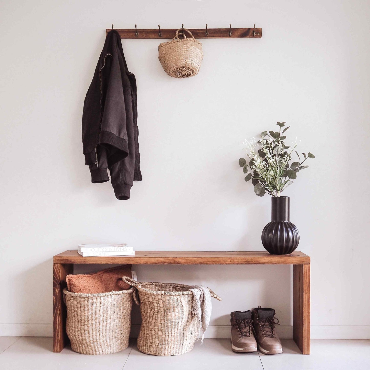 Rustic Entryway Bench - Shoe Storage Bench, Bench Seat, Entry Bench, Rustic Timber Bench