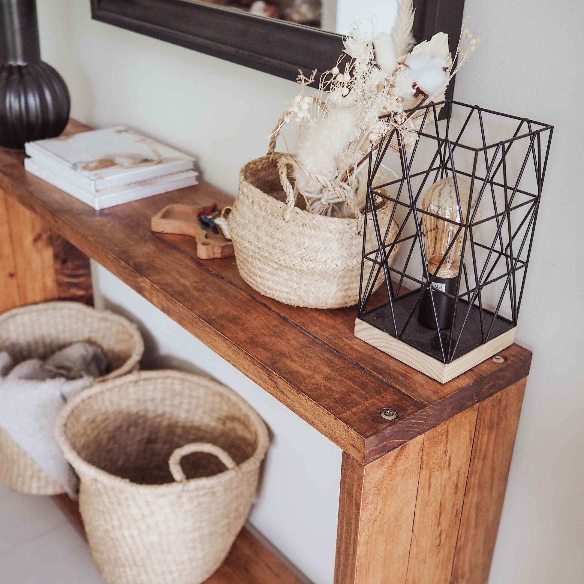 Rustic Entryway Table - Farmhouse Entry Table, Hallway Console,