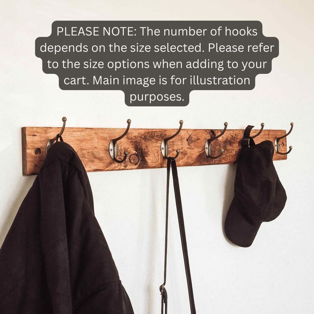 Rustic Double Wall Hook Coat Rack (Multi-Size & Hook Options)