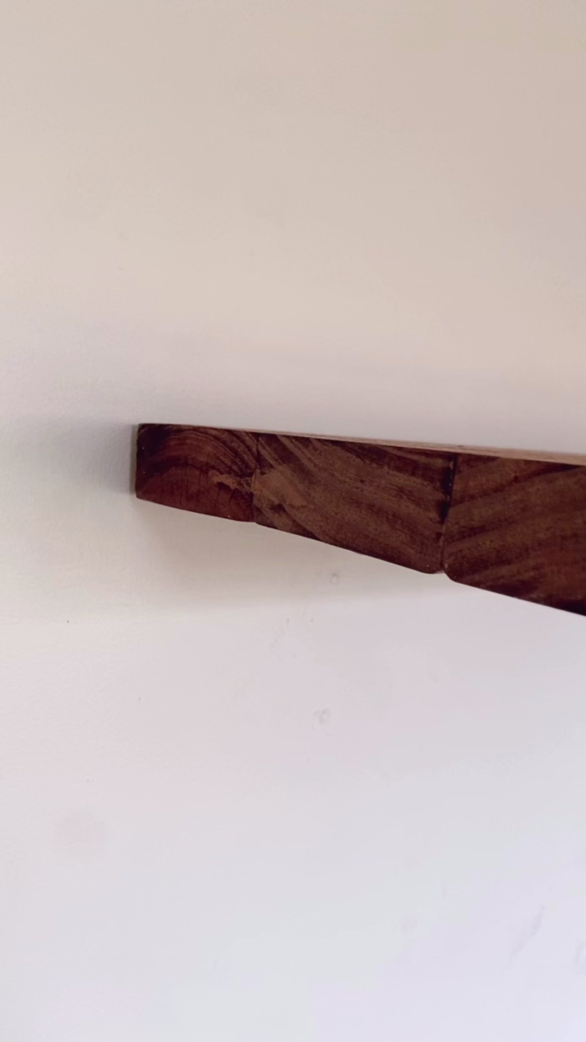 rustic walnut brown floating shelf