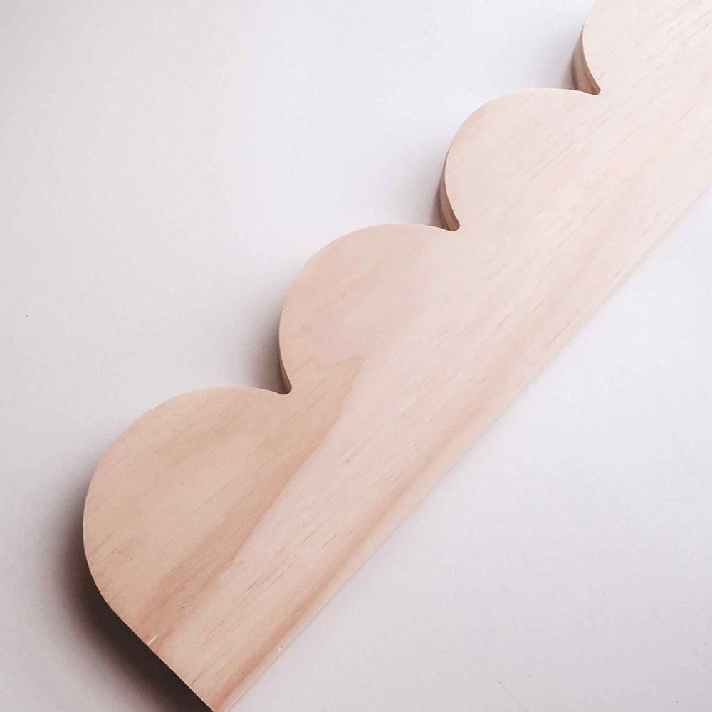 Solid Pine Wood Scallop Trim