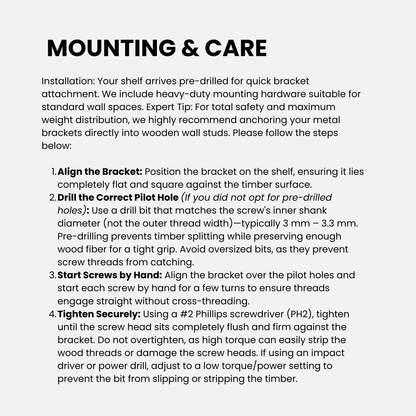Rustic Pine Floating Shelf – Walnut Brown Chunky Timber Wall Ledge