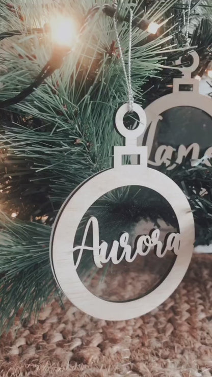 Personalised Christmas Tree Bauble (Double Layered)