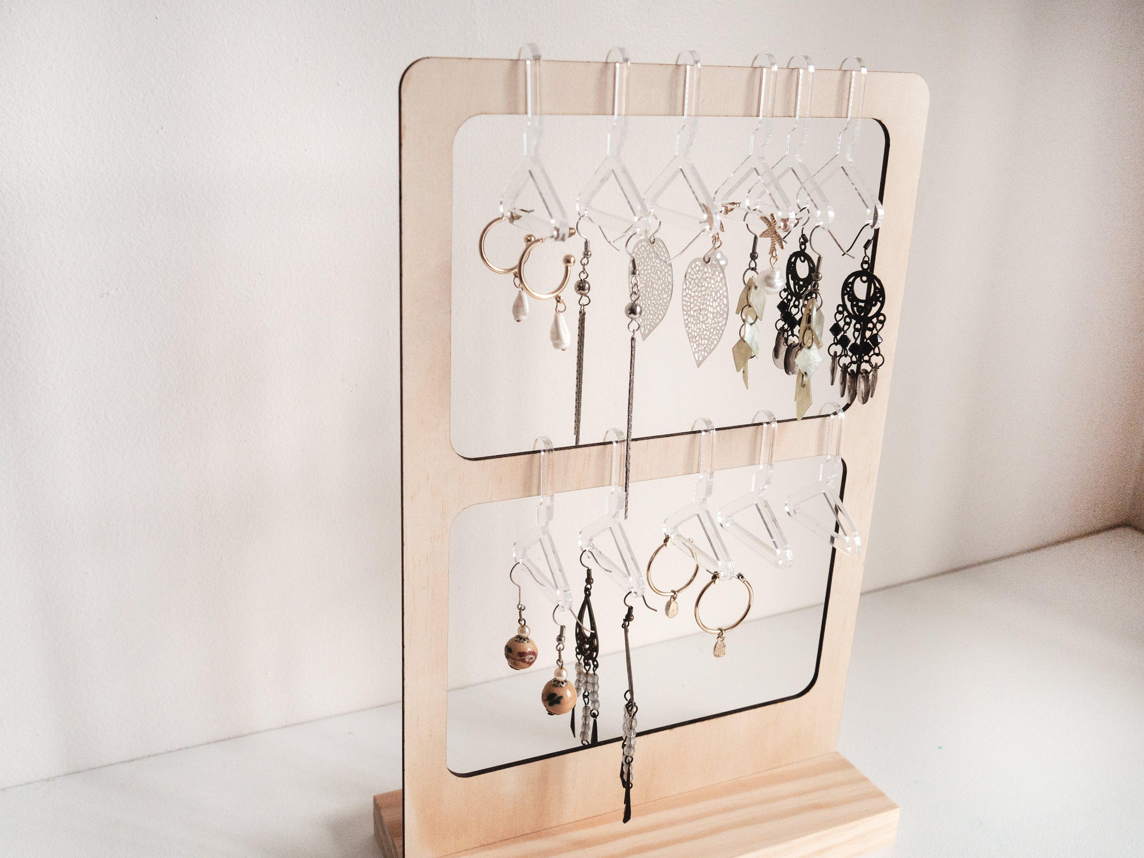 Wooden clearance earring rack