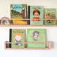 Kids Bookshelf with Round Peg (Oak) Natural Wood Colour - Woodyoubuy