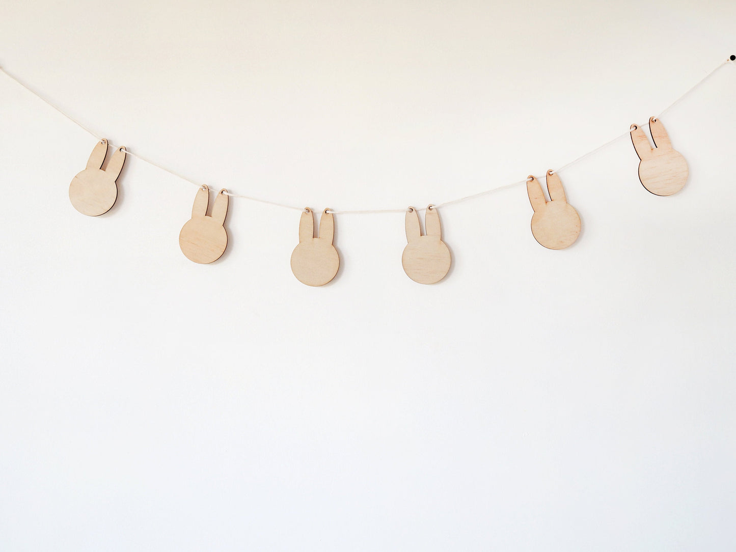 Bunny Easter Garland - Wooden Bunny Garland, Easter Garland, Easter Banner, Easter Decorations, Garland for Mantle, Easter Bunny Garland