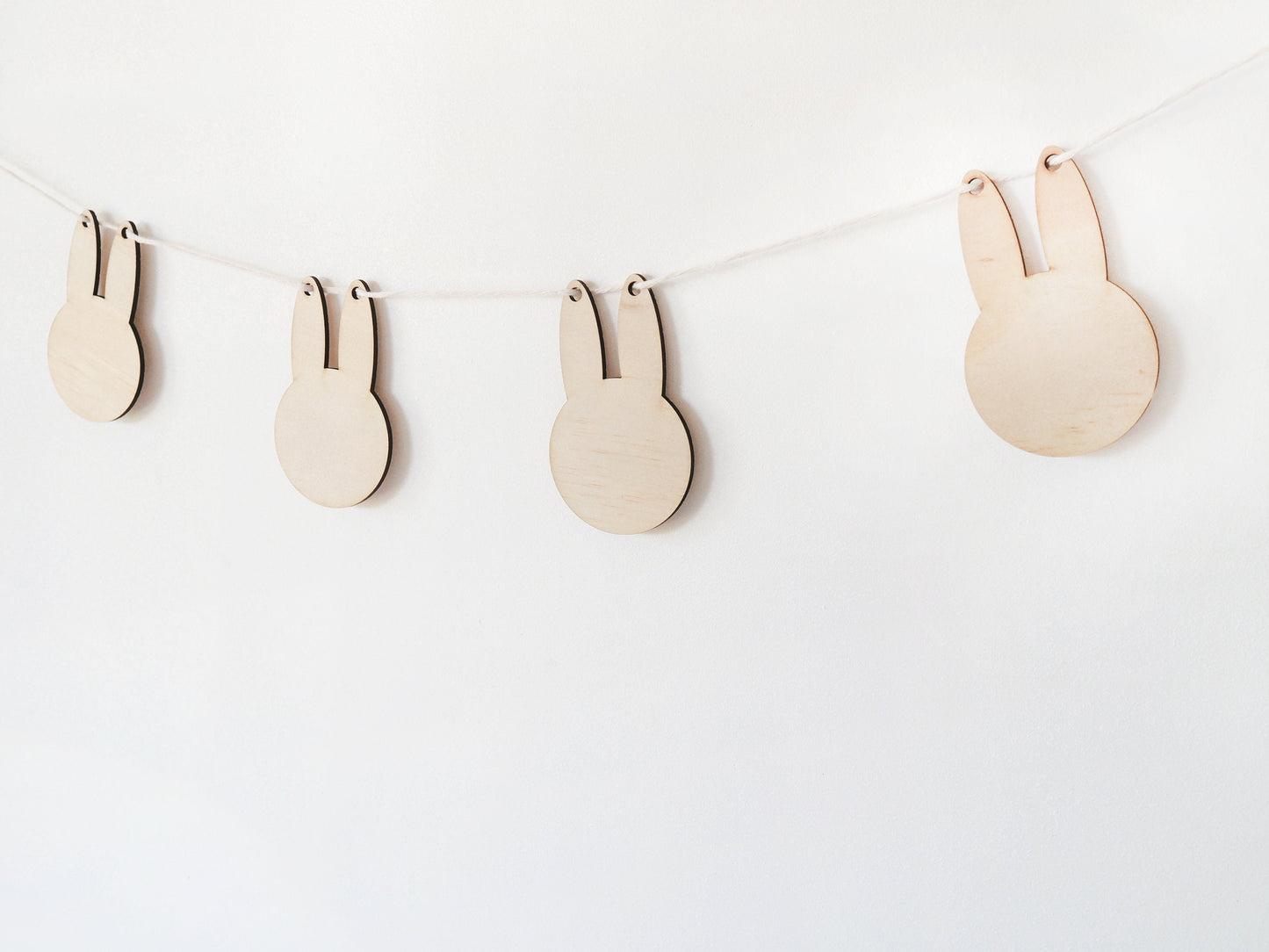 Bunny Easter Garland - Wooden Bunny Garland, Easter Garland, Easter Banner, Easter Decorations, Garland for Mantle, Easter Bunny Garland