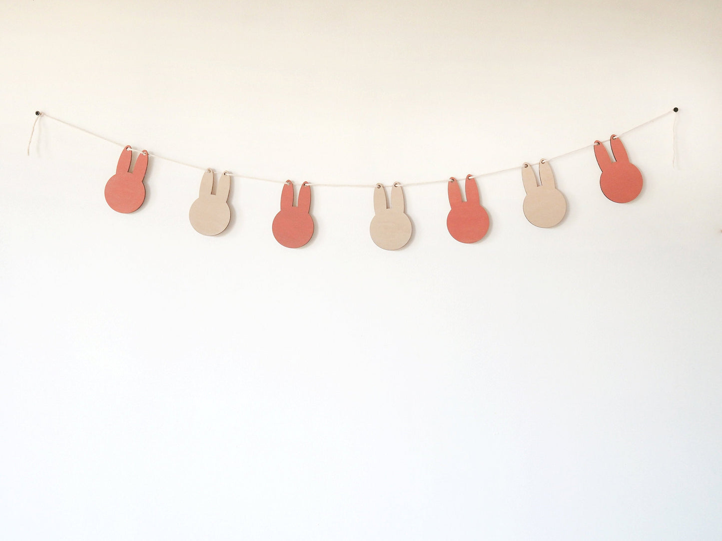 Bunny Easter Garland - Wooden Bunny Garland, Easter Garland, Easter Banner, Easter Decorations, Garland for Mantle, Easter Bunny Garland