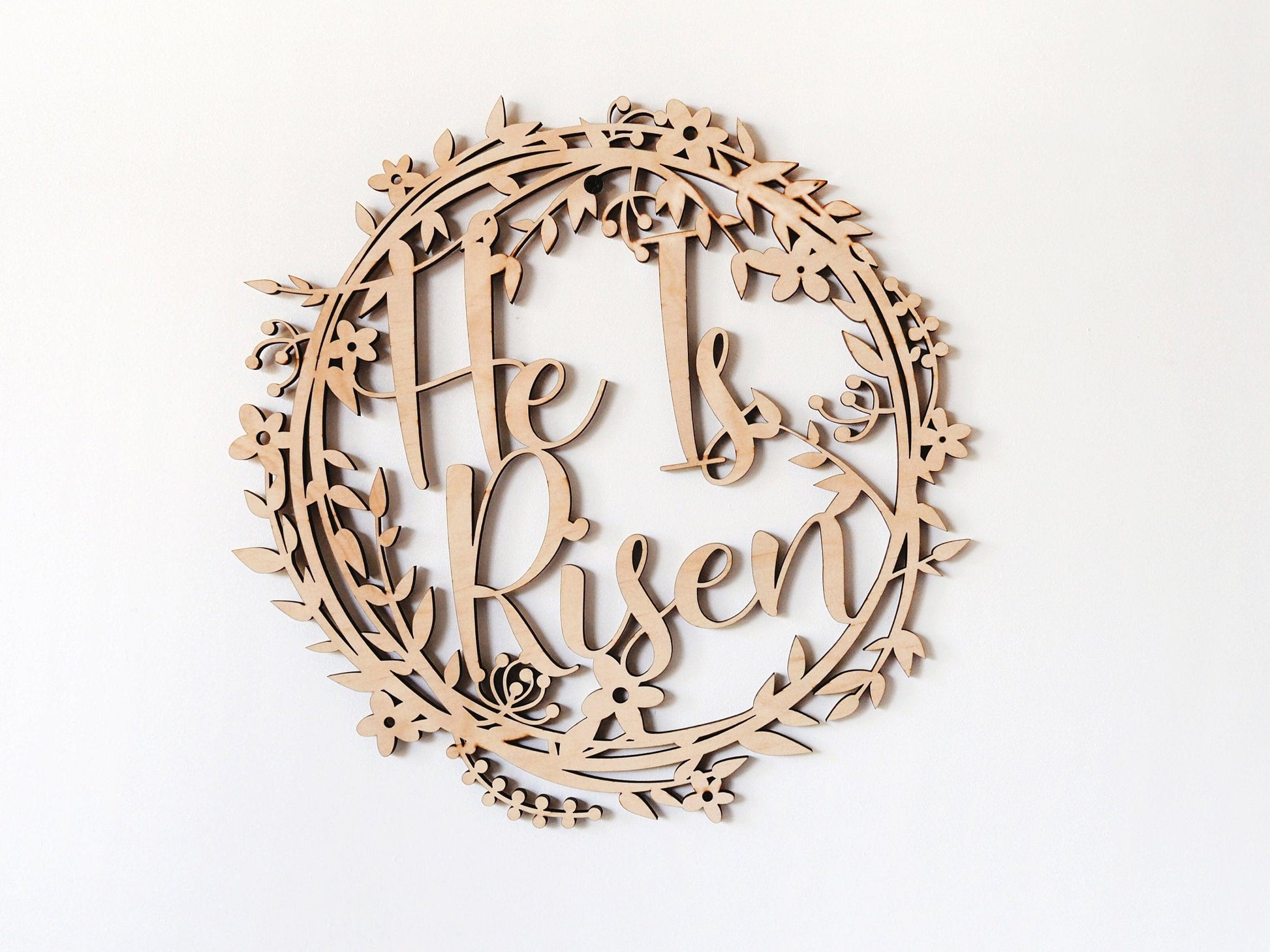 He Is Risen Wreath - Woodyoubuy