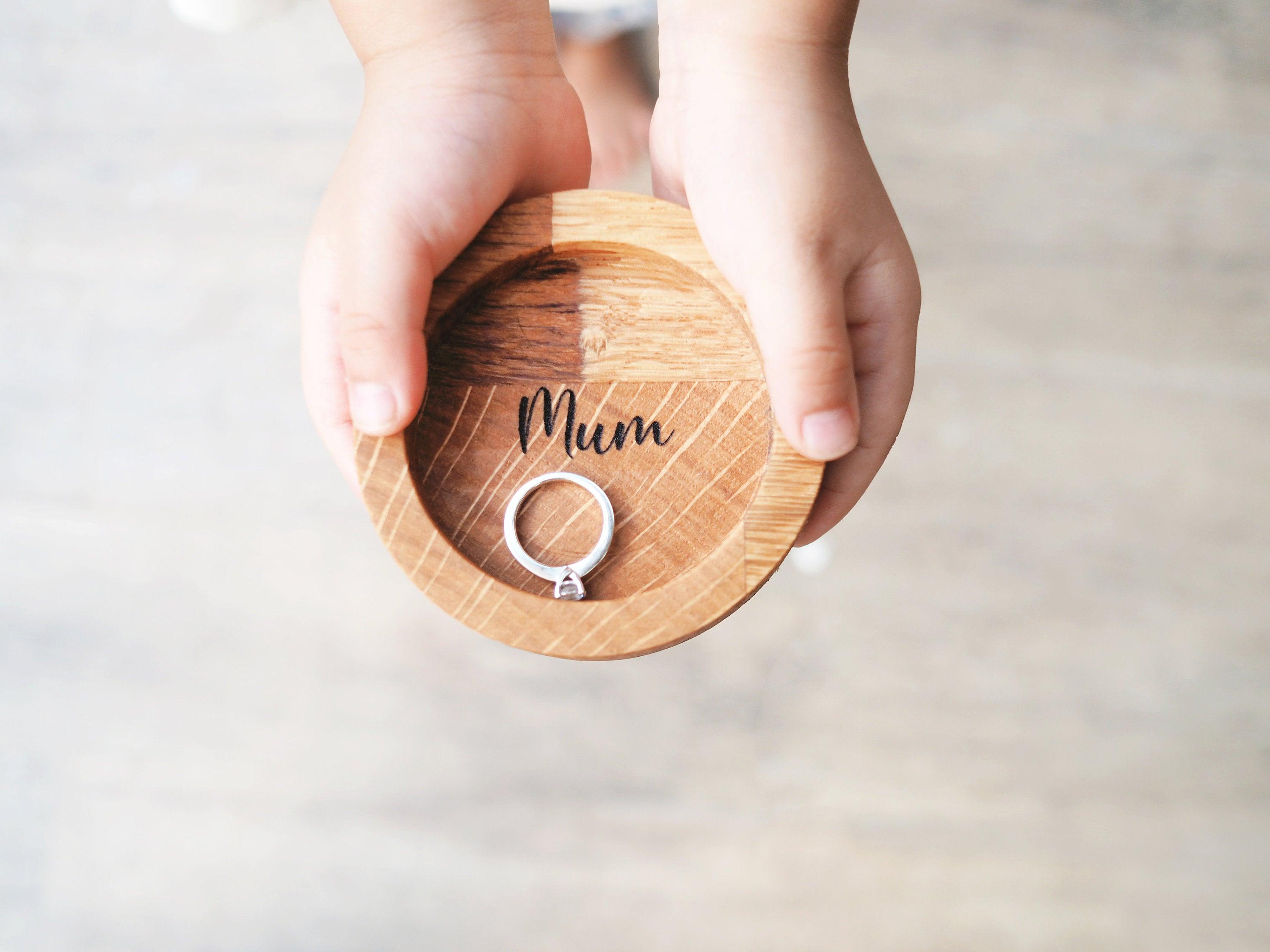 Wooden deals ring dish