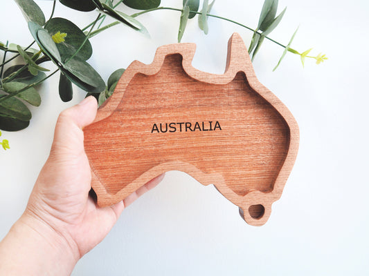 Australia Shape Dish Tray - Australia Valet Tray, Wooden Anniversary Gift, Personalised Valet Tray, Housewarming Gift, Entryway Organiser