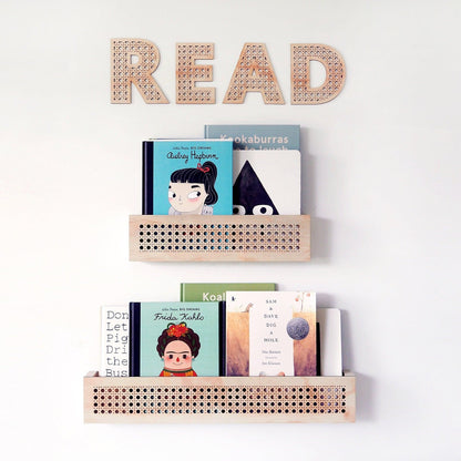 Faux Rattan bookshelf - Woodyoubuy