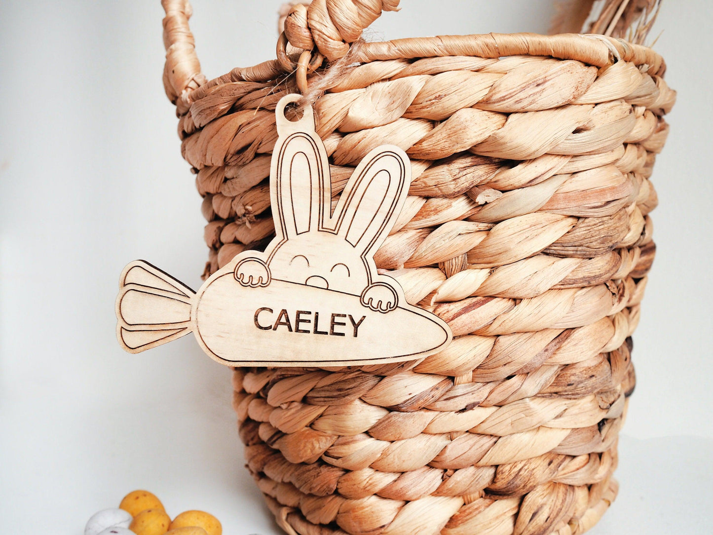 Easter Bunny with Carrot Tag - Woodyoubuy