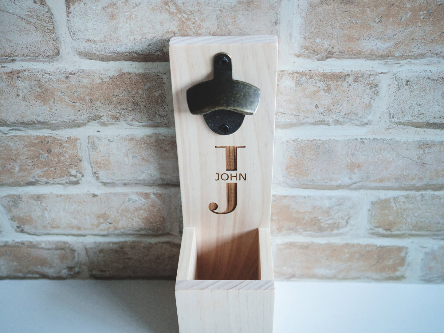 Wall Mounted Bottle Opener - Father's Day Bottle Opener, Groomsmen bottle opener, Personalised Bottle Opener, Wooden Bottle Opener