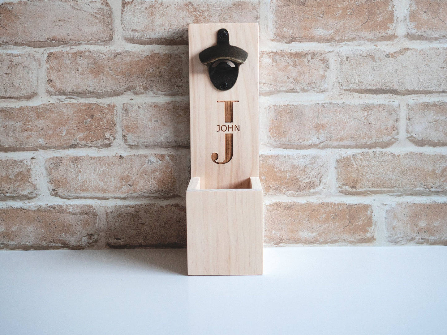 Wall Mounted Bottle Opener - Father's Day Bottle Opener, Groomsmen bottle opener, Personalised Bottle Opener, Wooden Bottle Opener