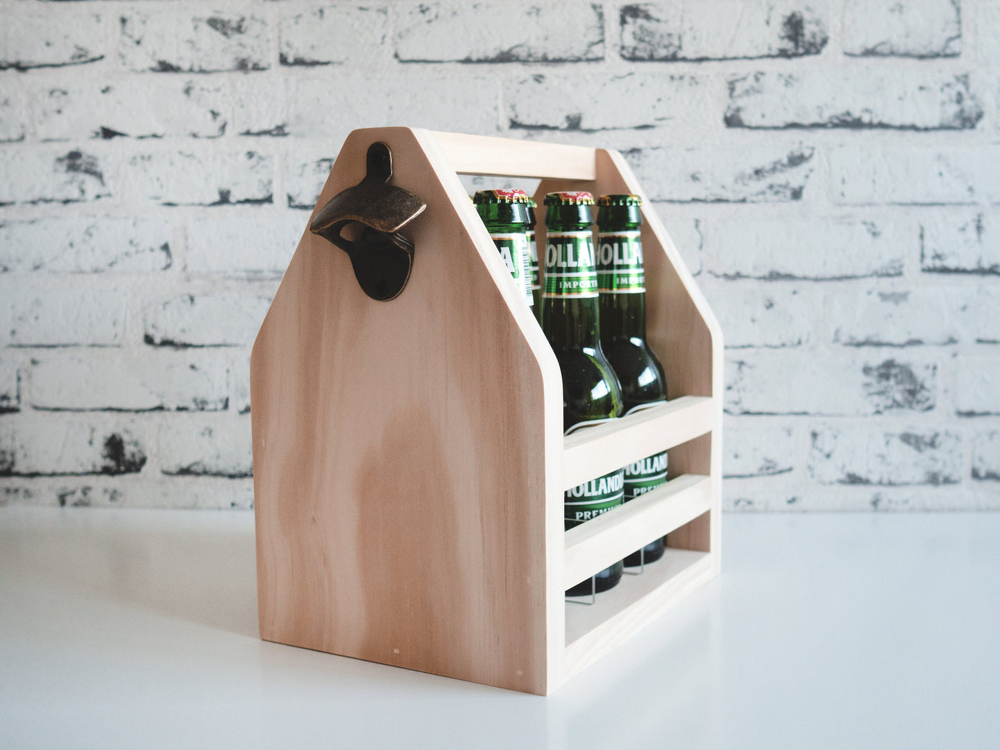 Beer Caddy - Groomsmen Gift, Personalized Wooden Beer Caddy, Gift for Dad, Gift for Husband, Father's Day Gift, Beer Carrier