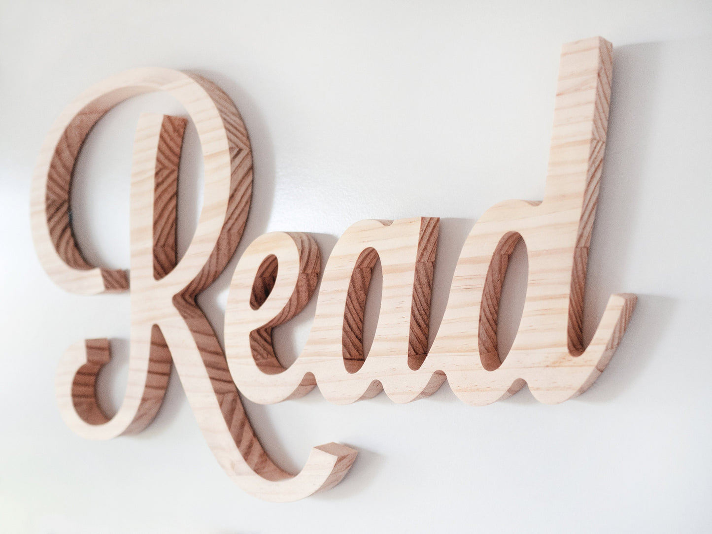 Read Sign - Large wooden letters for wall decor, wooden wall decor over the bed, Read Sign for classroom, Library Sign