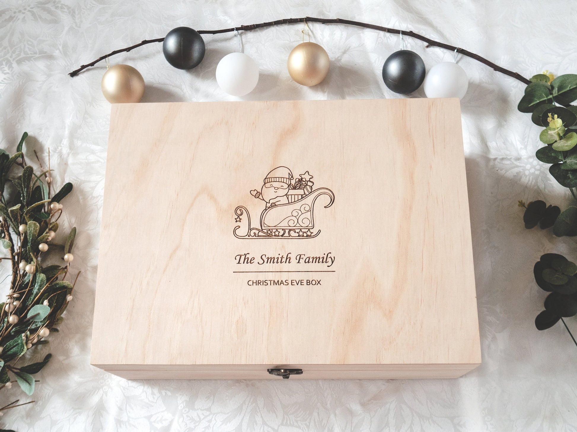 Christmas Eve Box - Large Christmas Eve Box, Christmas Box, Wooden Christmas Eve Box for kids, Christmas Gift Box