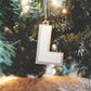 White Christmas Ornaments (Initial/ Alphabet)- Letter Christmas Ornament, White Alphabet Ornament, Scandi Christmas Ornament