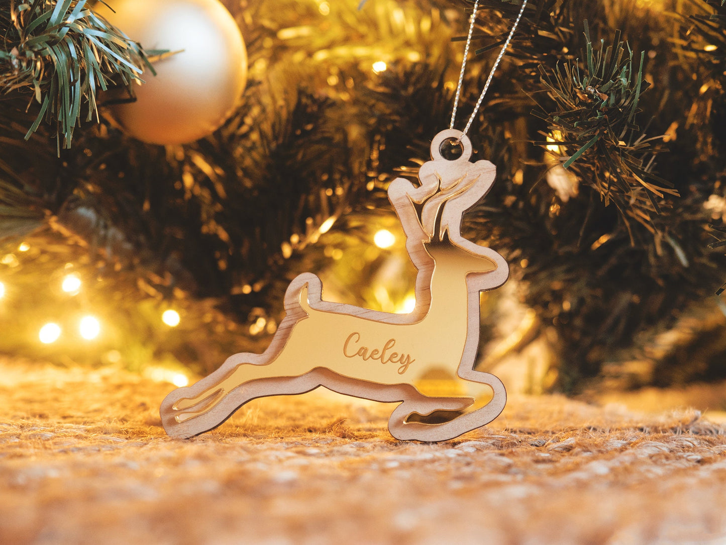 Reindeer Ornament - Personalised Reindeer Ornament, Wooden Ornament, Christmas Reindeer Ornament, Tree ornament, Deer Ornament