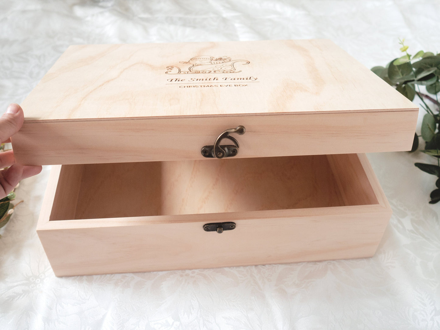 Christmas Eve Box - Large Christmas Eve Box, Christmas Box, Wooden Christmas Eve Box for kids, Christmas Gift Box