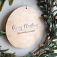Christmas Front Door Wreath Sign (round, no wreath included)  - Personalised Front Door Sign, Christmas wreath sign, Sign for front door