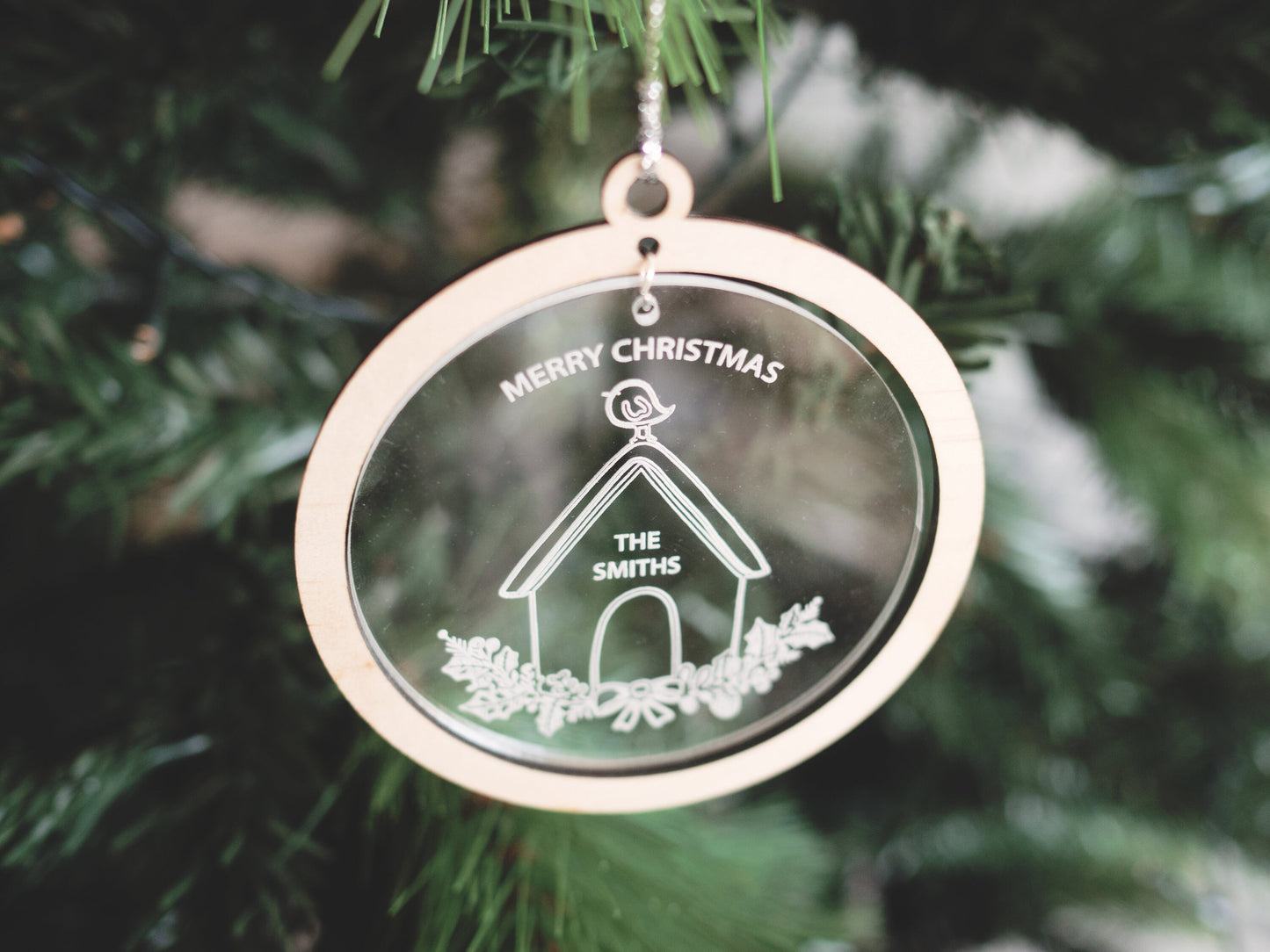 Personalised Family Ornament - Christmas Tree Decoration, House Ornament, Family Christmas Ornament, Christmas Tree Decor, New Home Ornament