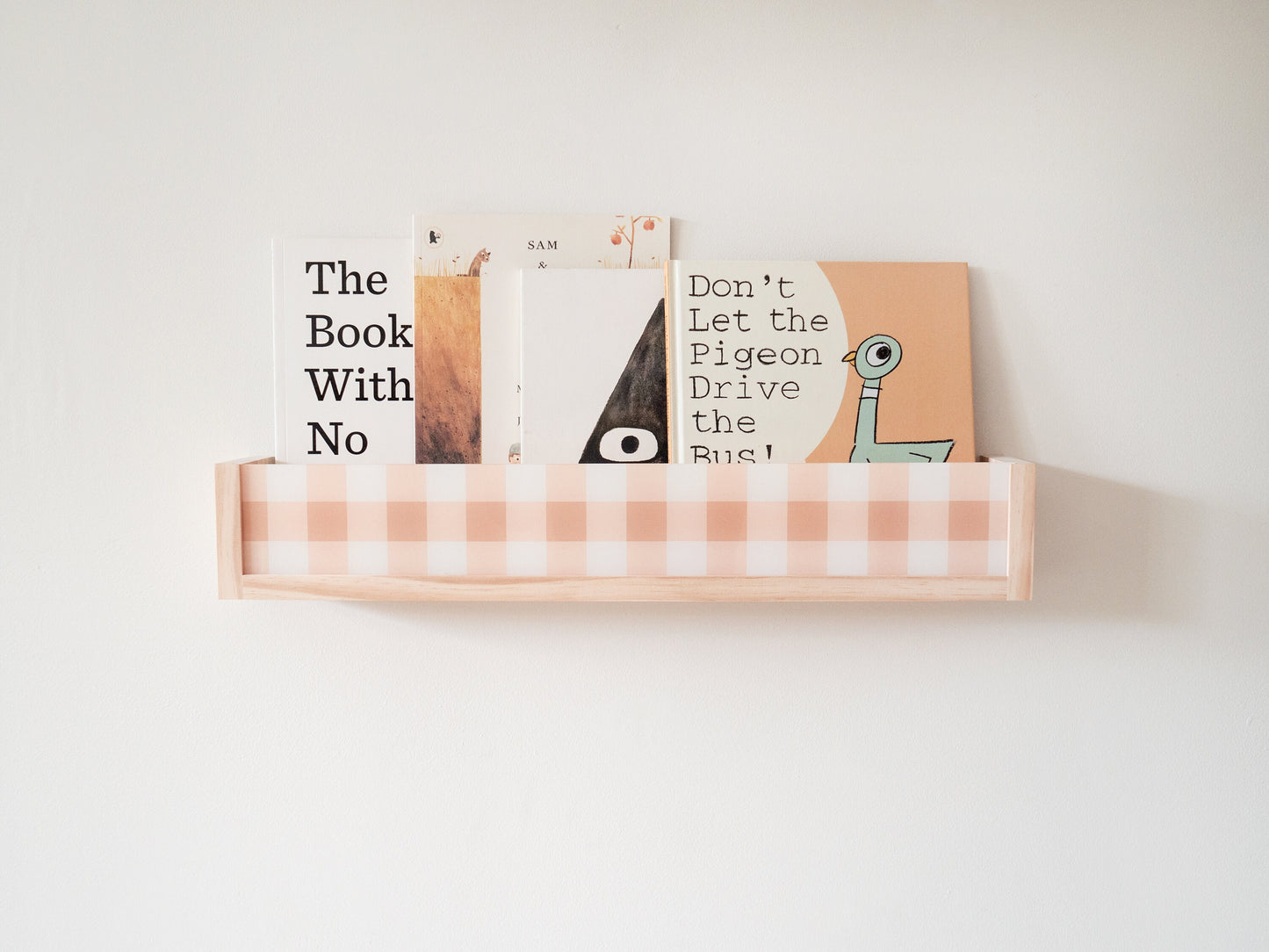 Acrylic Nursery bookshelf (Daisy or Gingham design) - Acrylic Bookshelf, Nursery Shelves, Wall bookshelf for the nursery, Gift for new mum